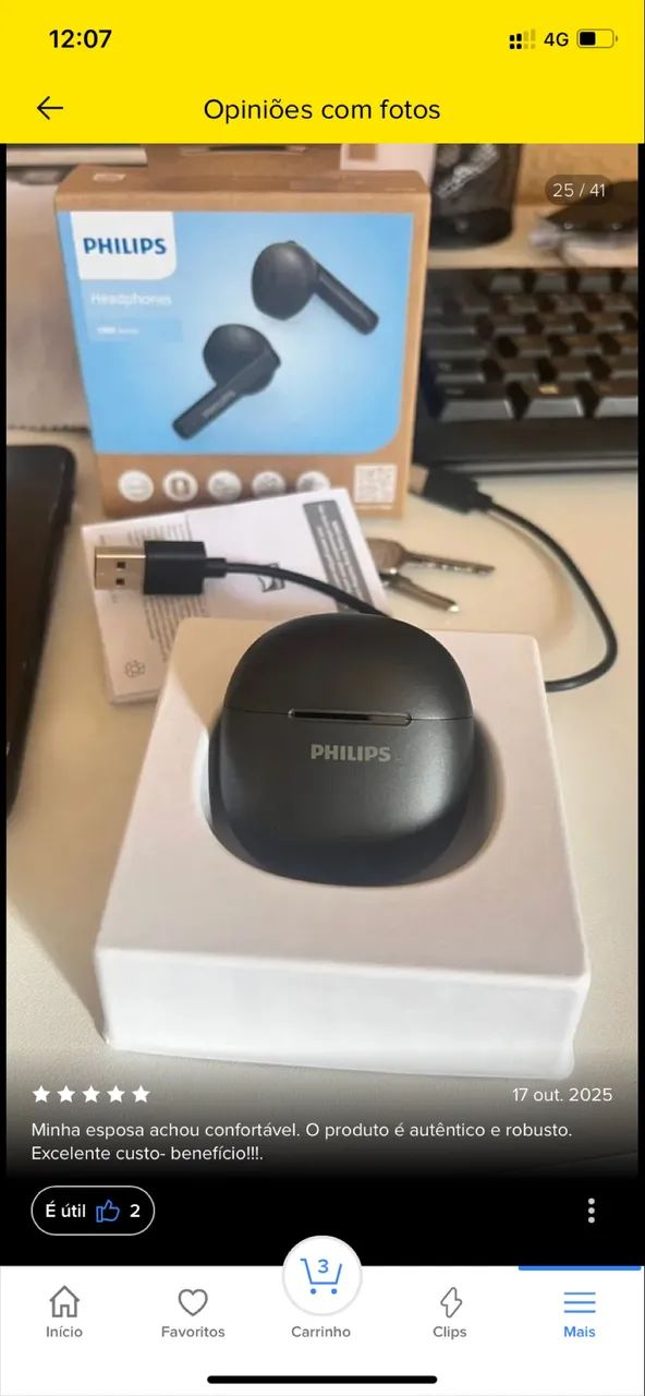 Fone sem fio Philips Bluetooth - Foto 2
