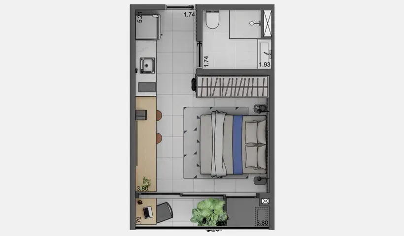 PLANTA 25m²