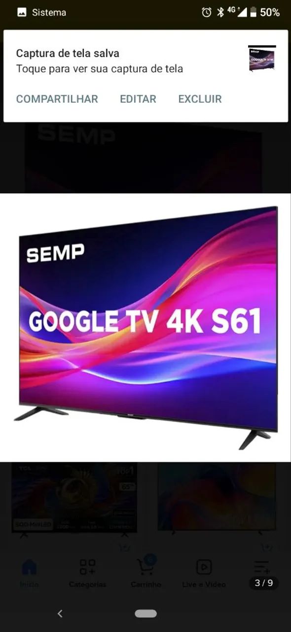 Tv smart Semp 55 polegadas 