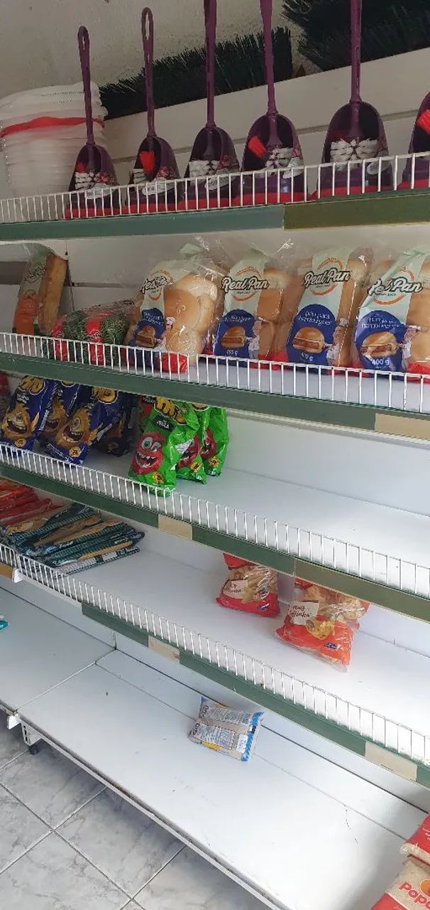 Conjunto de 4 Gôndolas de mercado 4,90 de largura total 