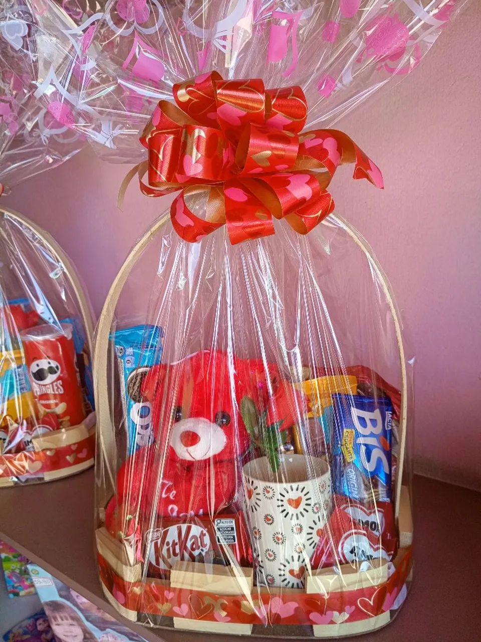 Cestas de chocolates com urso e xícara  - Foto 4