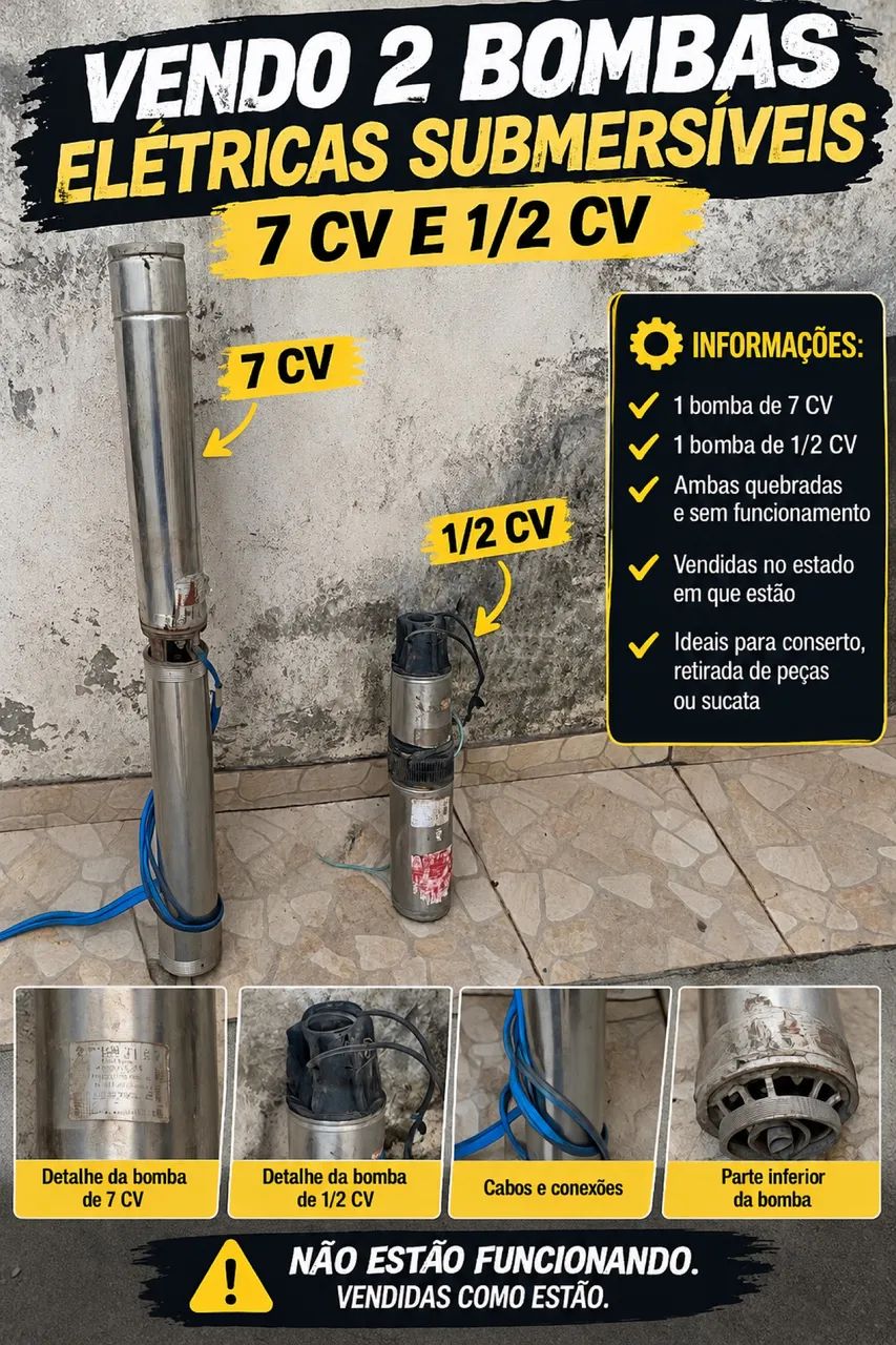 VENDO BOMBAS ELÉTRICAS 