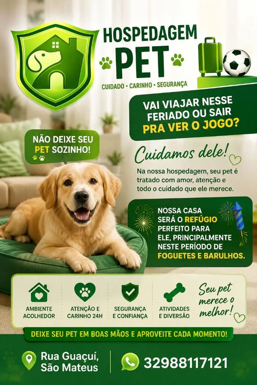 Hospedagem domiciliar pet 