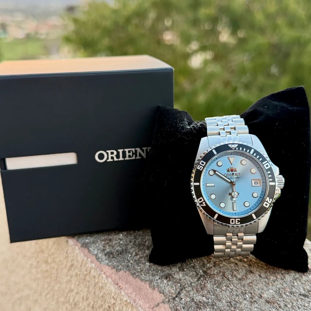 Orient Submarine 39mm Azul Celeste Automatico - Foto 2
