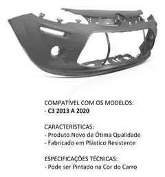 Para Choque Dianteiro C3 2013 2014 A 2020 - Foto 2
