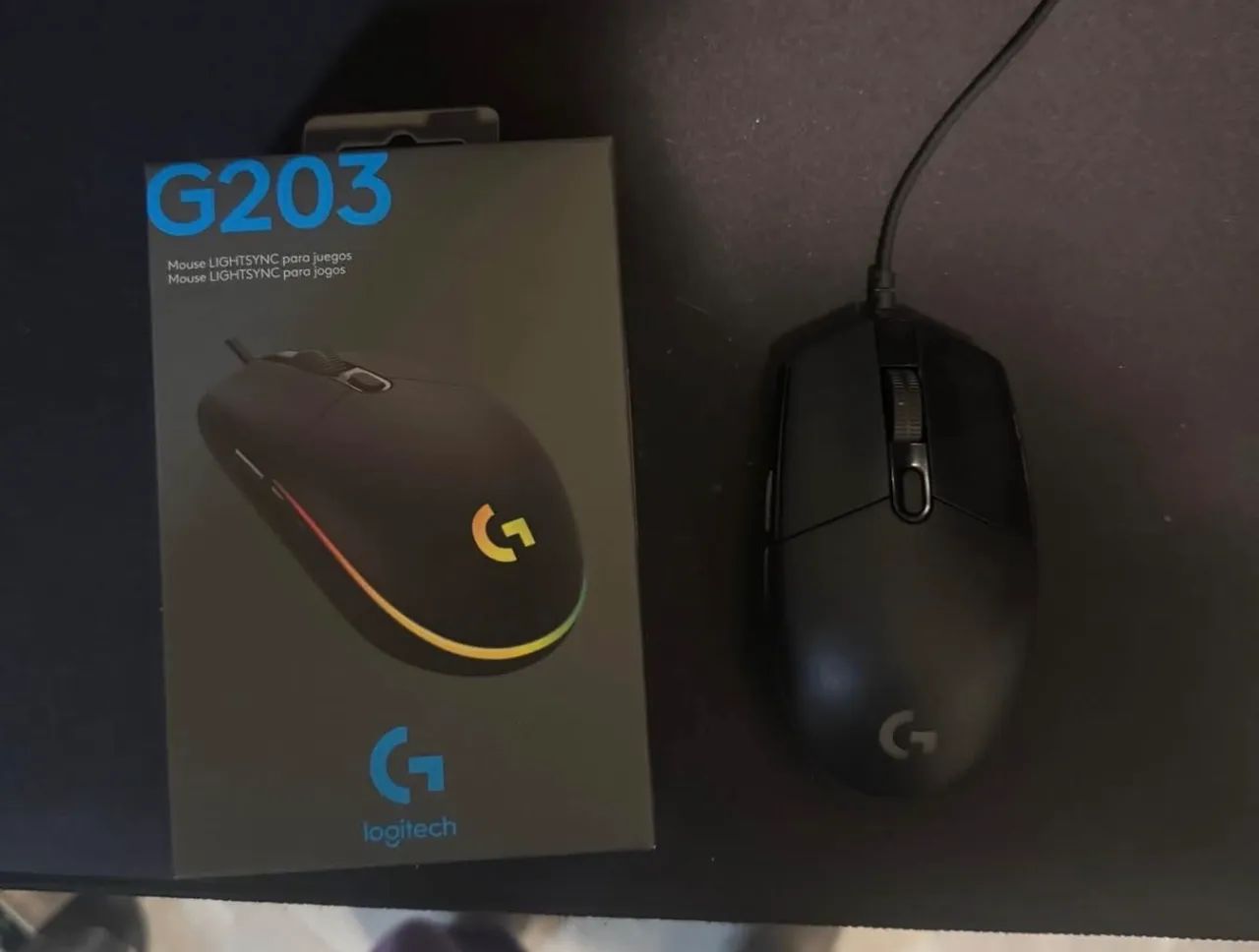 Mouse Logitech G203 LIGHTSYNC - NOVO e ORIGINAL