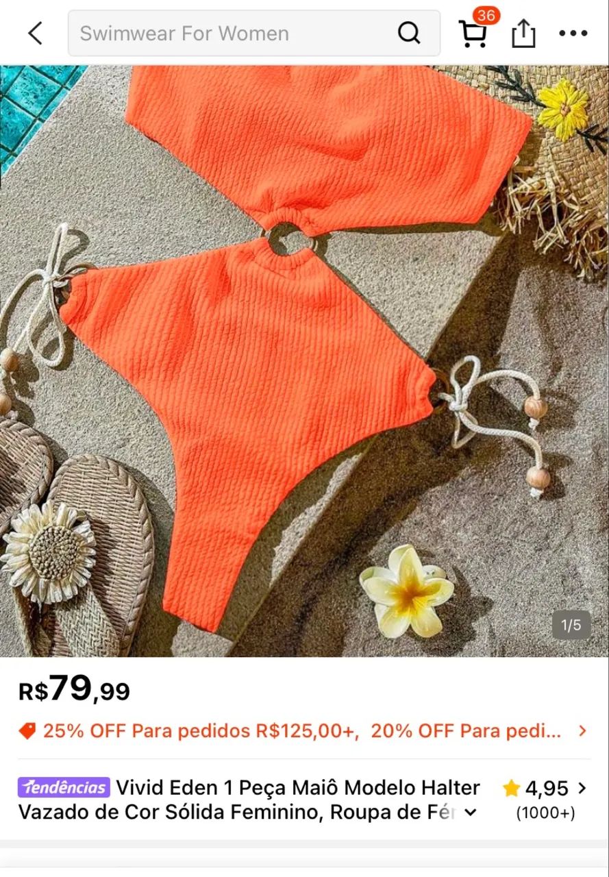 Maiô SHEIN Seminovo - Foto 3