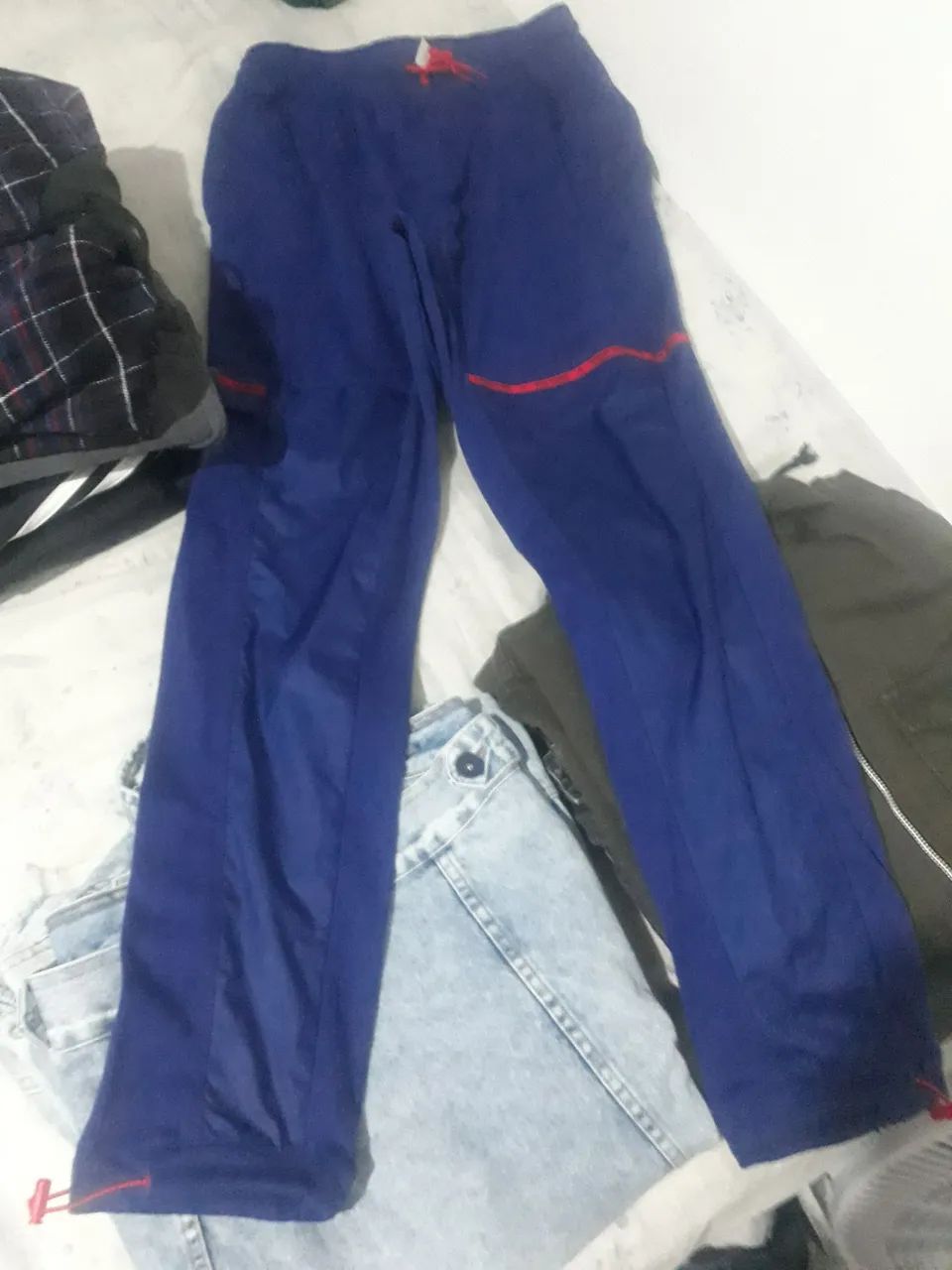 CALÇA ADIDAS AZUL MOLETOM/MICROFIBRA  - Foto 2