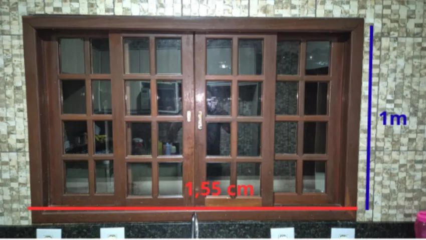 EUCALYPTUS WOOD KITCHEN WINDOW