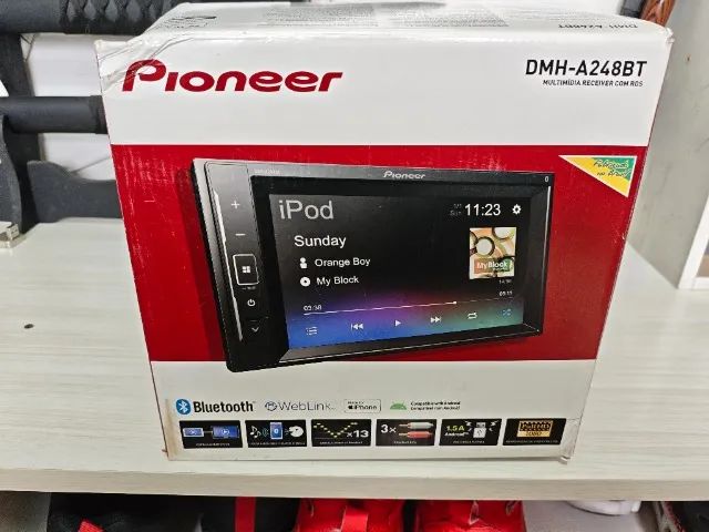 Multimídia Pioneer 7" DMH-A248BT Bluetooth Usb Espelhamento