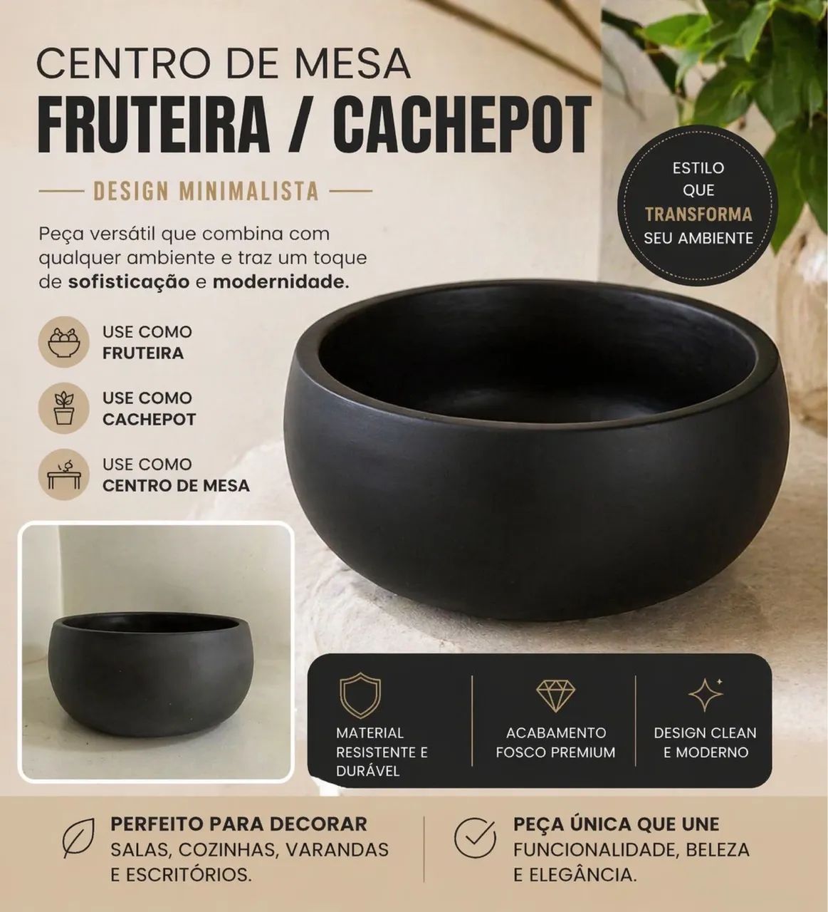 Centro de Mesa/Fruteira/Cachepot