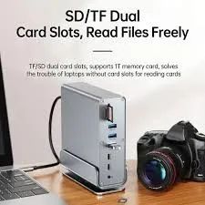 dock usb Hub Usb C 15 Em 1 4k/60hz Pd100w Ethernet - Foto 2