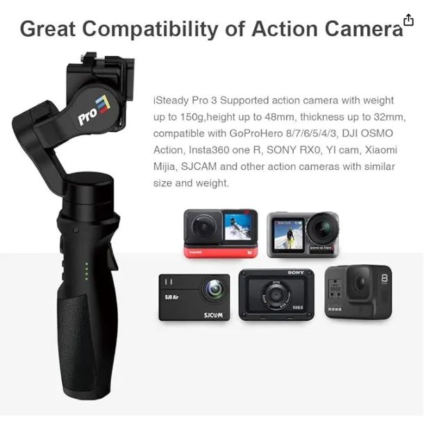 Estabilizador Gimbal - Hohem ISteady Pro 3 Eixos - Preto - Foto 3