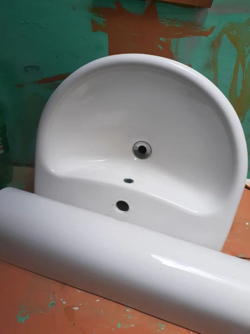 Pia com coluna cor;branco! - Foto 2