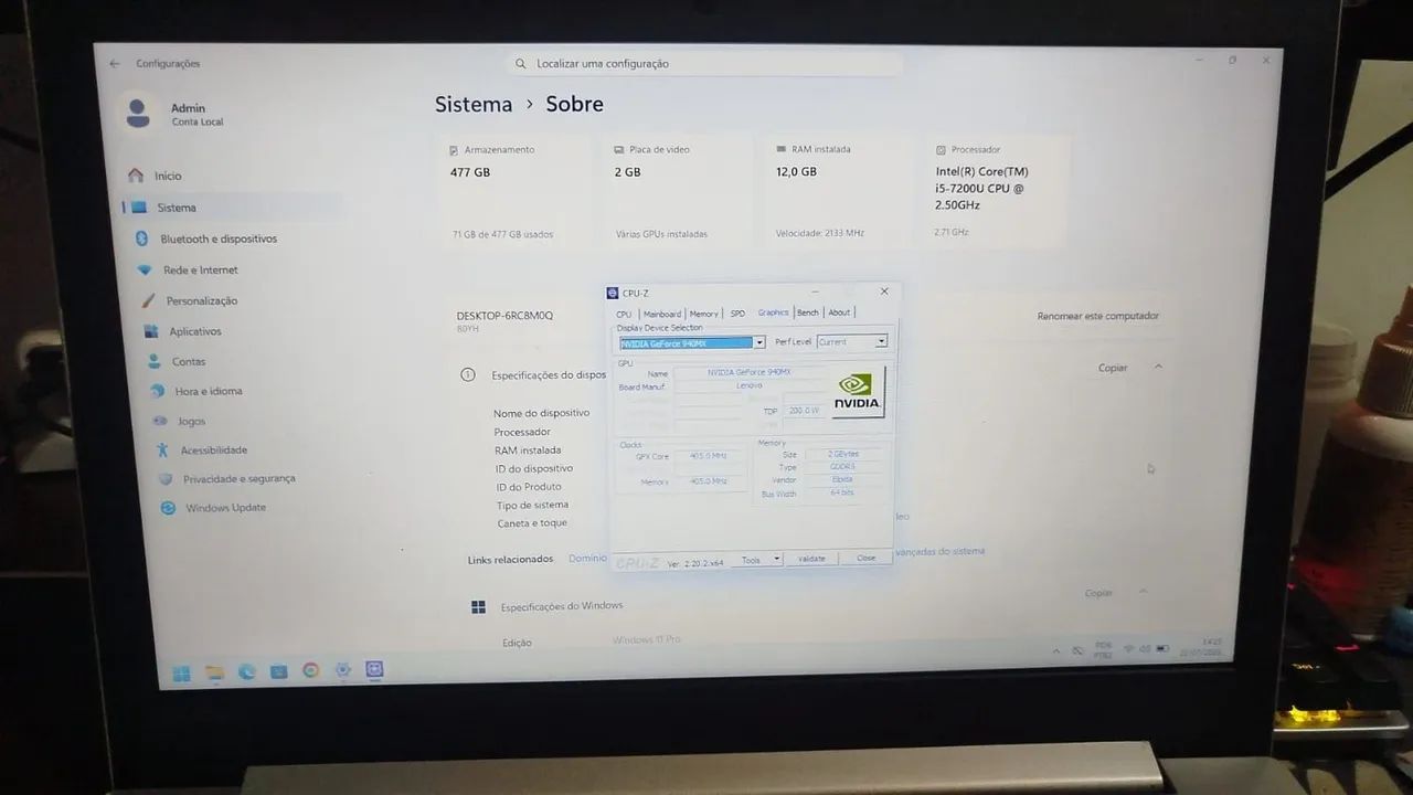 Notebook Lenovo Ideiapad 320 i5 gerforce 940MX - Foto 3