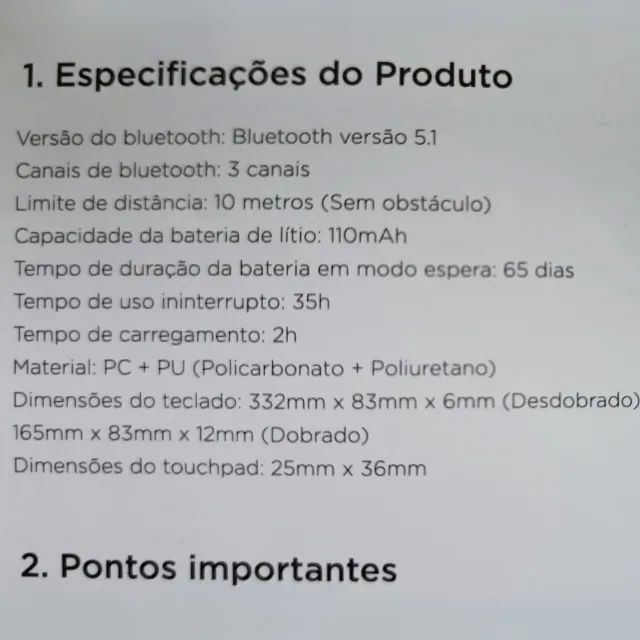Teclado Bluetooth Portátil para Celulares e Computadores | VX Case | Windows; Android; IOS - Foto 3