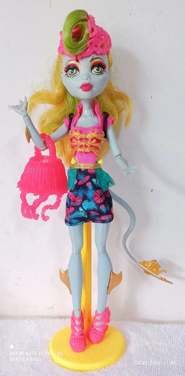 Boneca Monster High Lagoona Blue/Jinafire Long Freaky Fusions Lagoonafire (2014) completa  - Foto 2