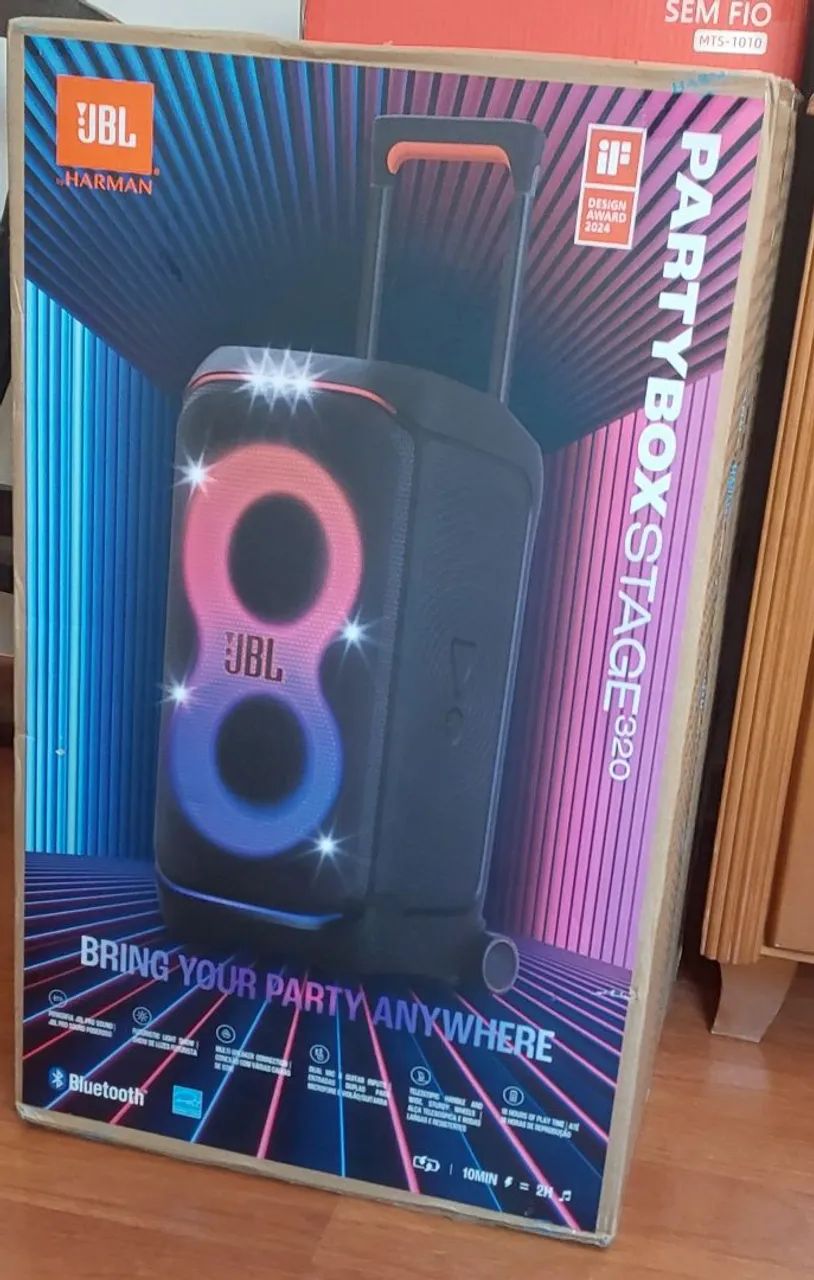 Partybox stage 320 JBL nova lacrada 
