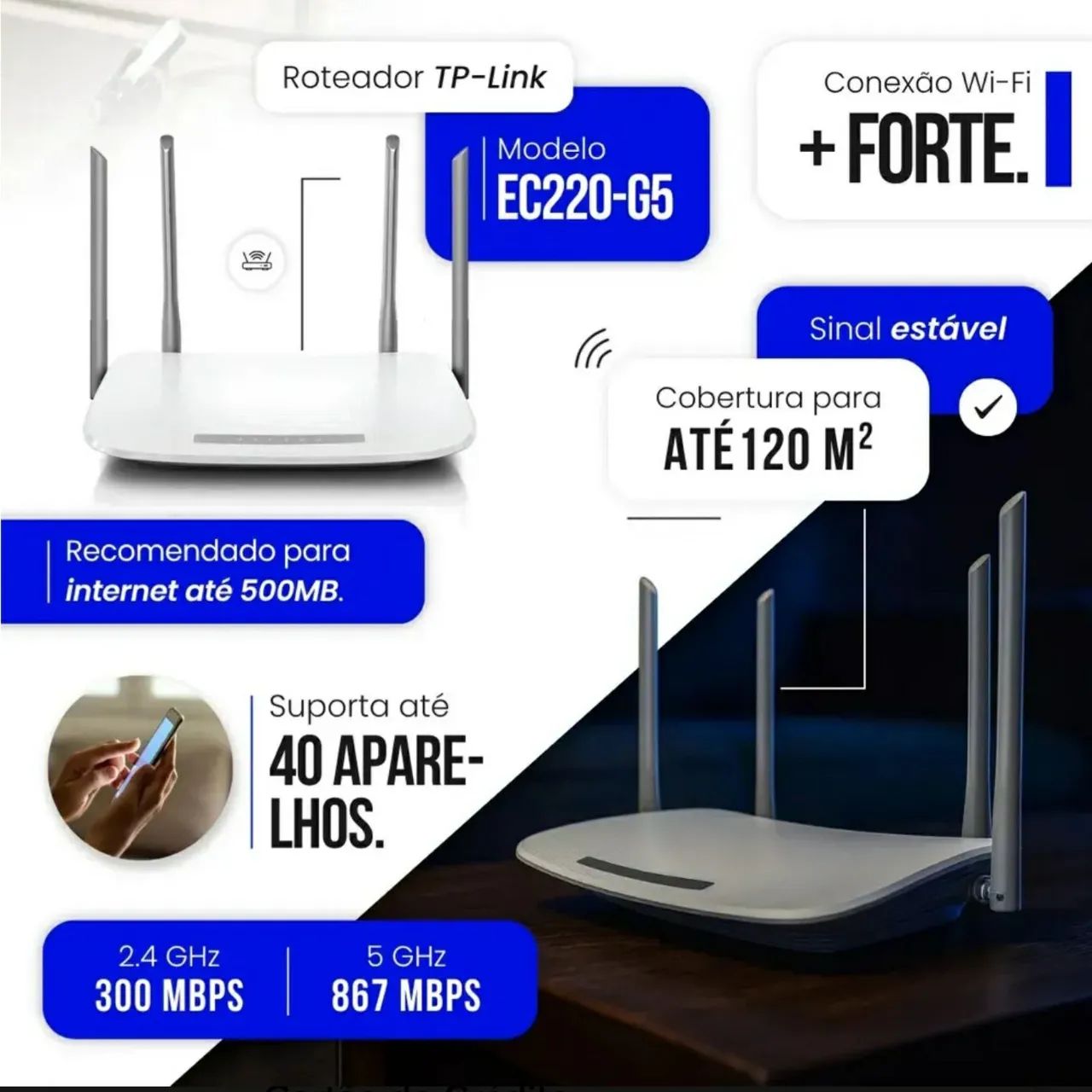Roteador Tp Link C5 Wireless Gigabite AC 1200 - Foto 4