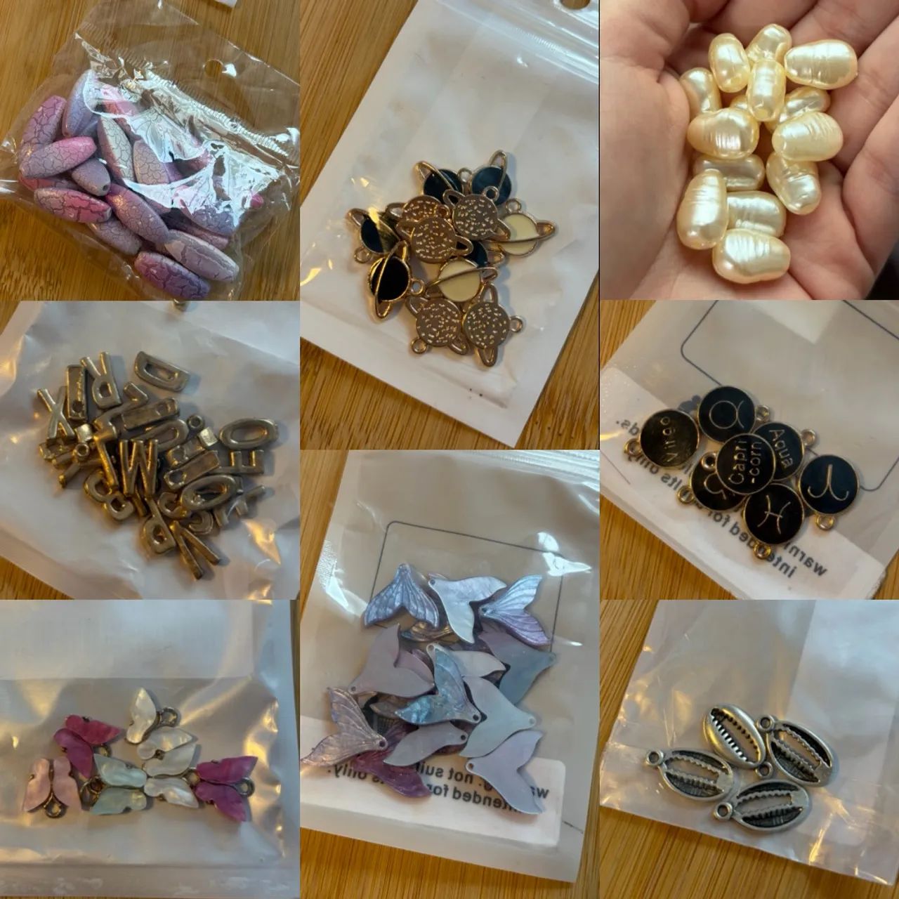 Kit de pingentes e charms para bijuteria