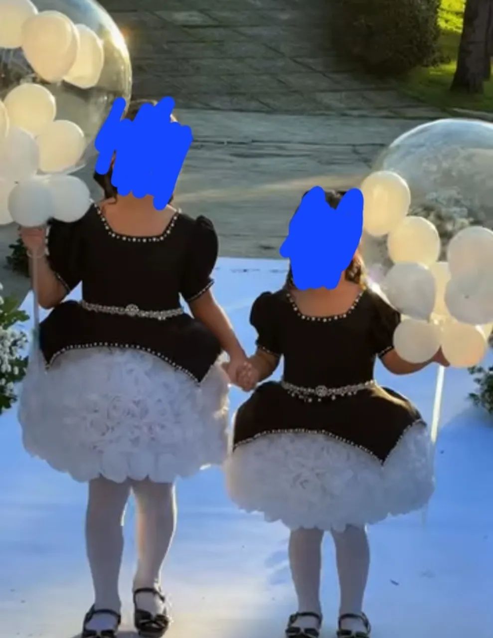Vestido daminha preto e branco estilo imperial bridgerton para festa, dama, daminha. - Foto 2