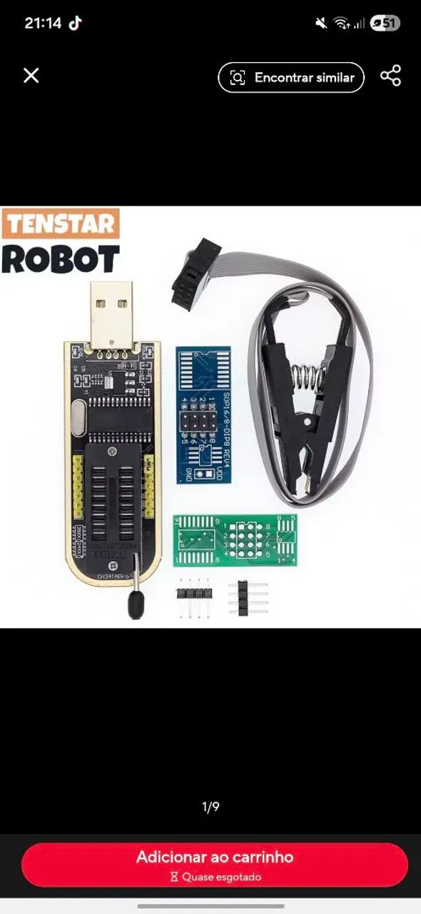 Regravador Bios ch341 (Novo) - Foto 3