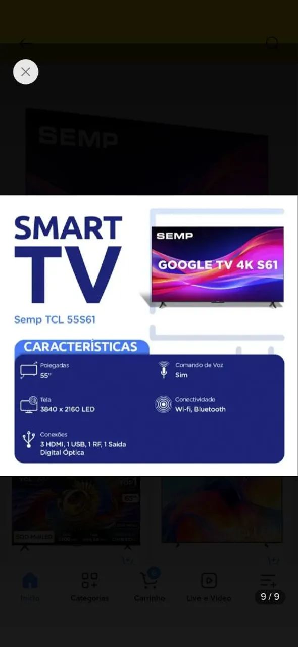 Tv smart Semp 55 polegadas  - Foto 2