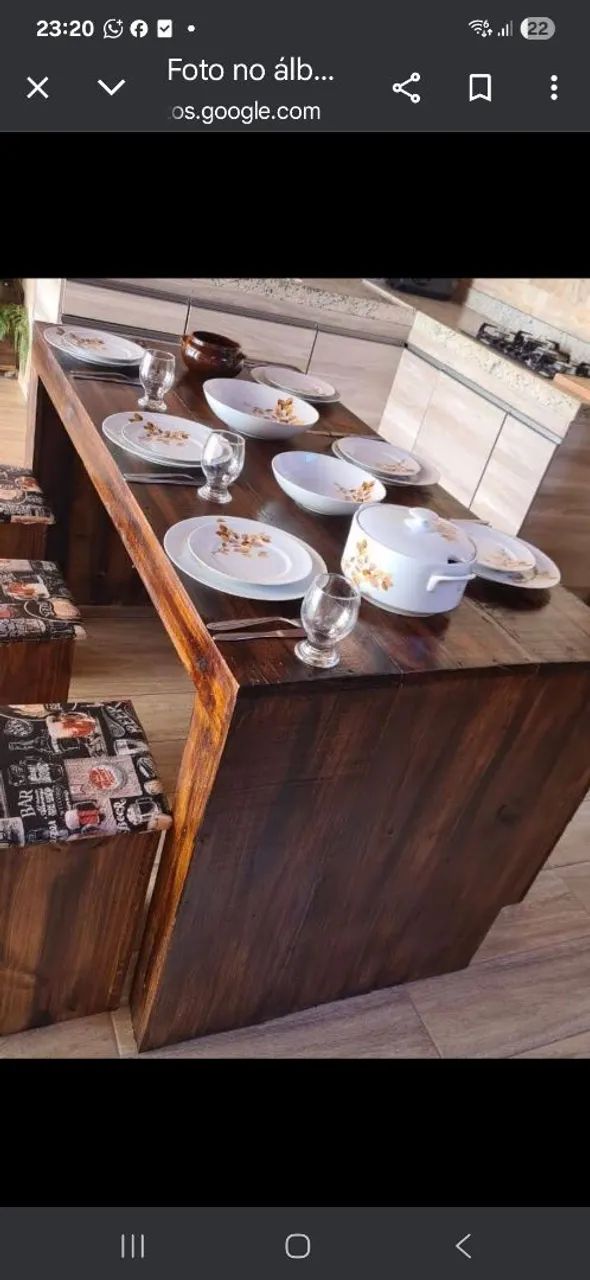 Wooden Table with 6 Stools 55065579525916801121