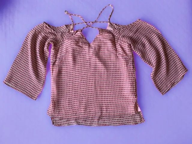 blusa de seda estampada le lis blanc