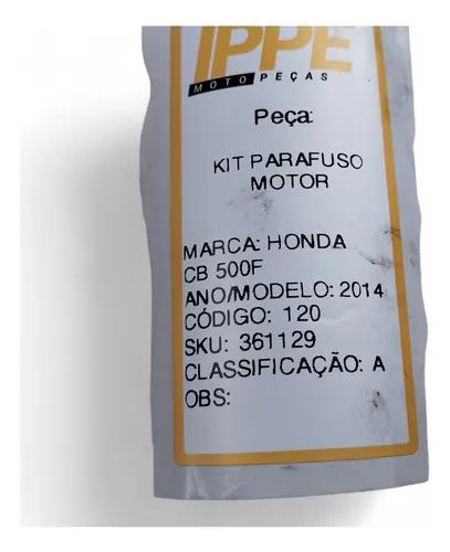 Kit Parafuso Motor Honda Cb 500f 2014 - Foto 8
