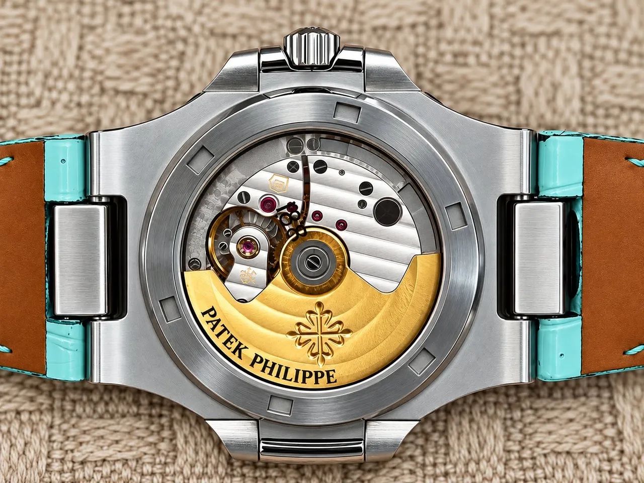 Relógio Nautilus Patek Philippe -Azul Turquesa com Pulseira Extra - Foto 4