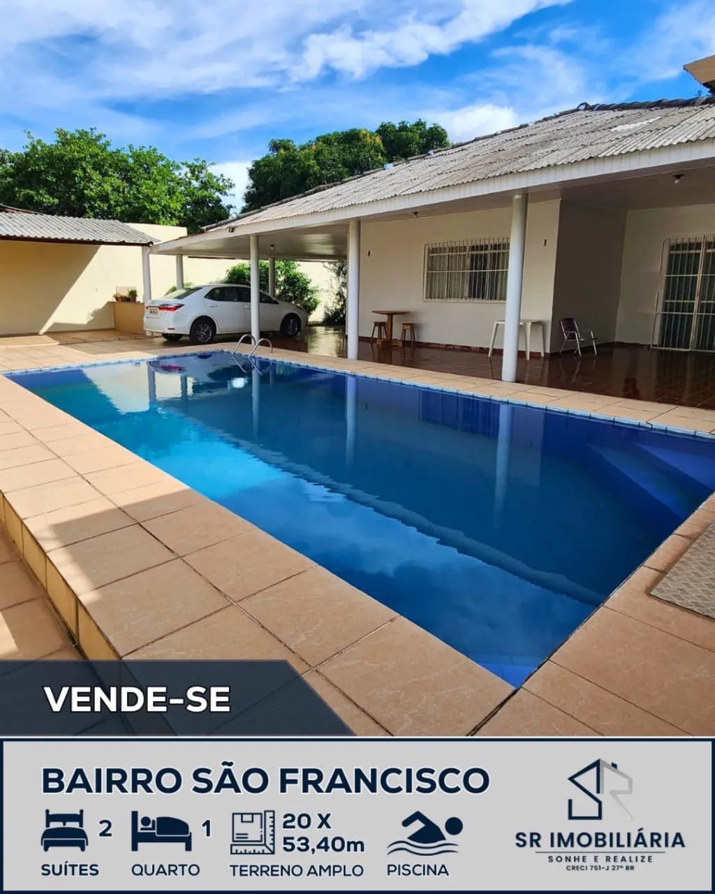 Vende-se casa no São Francisco com 04 quartos e piscina e terreno de 1.068m° - Foto 3