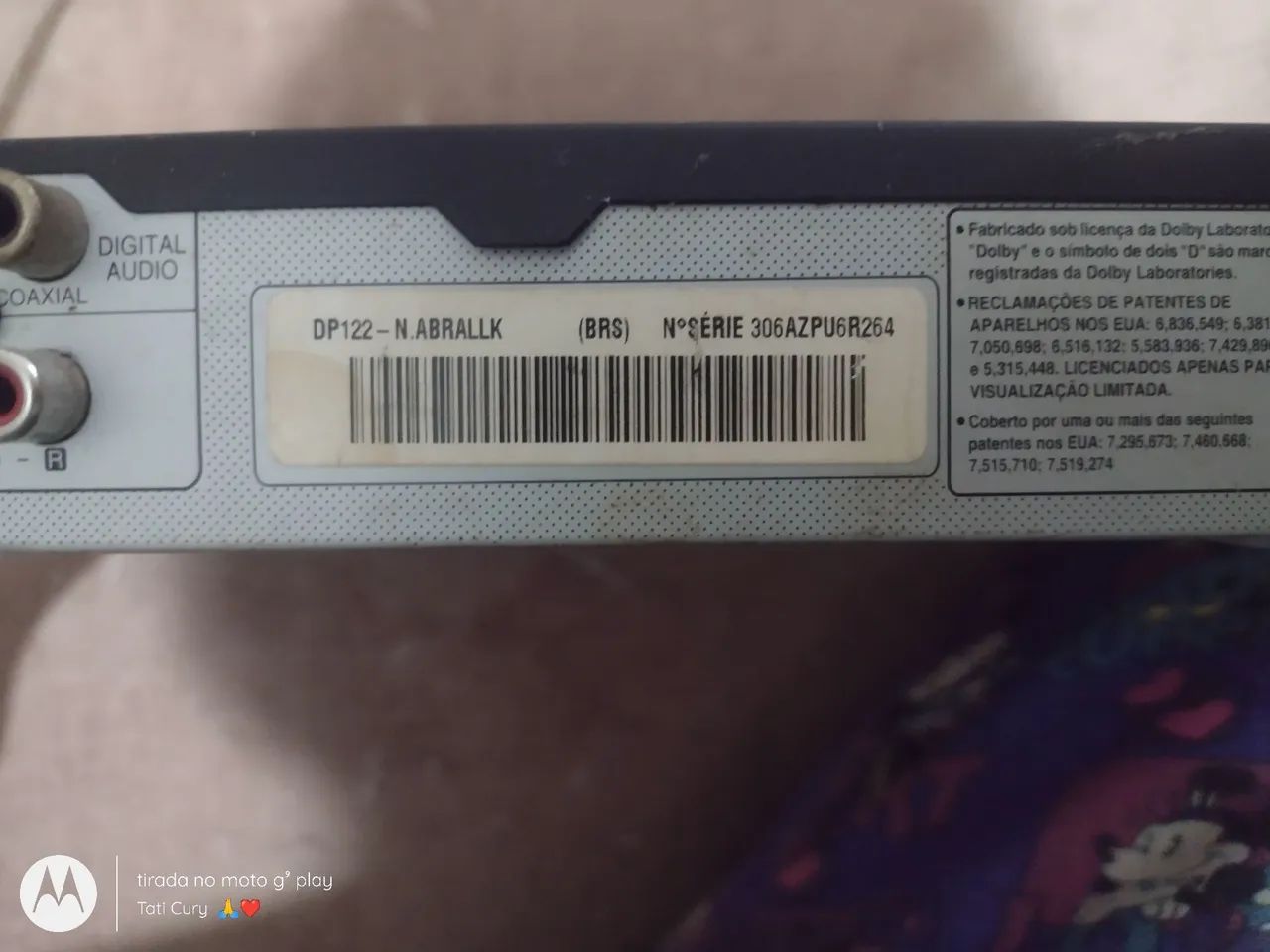 Vendo DVD LG com cabos funcionando está sem controle  - Foto 2