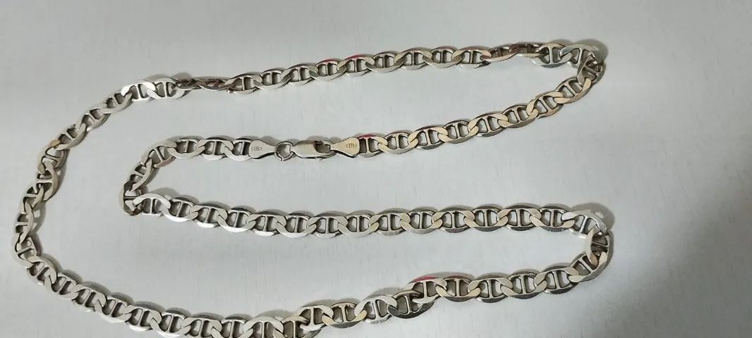 Corrente de prata 925 maciça  66  cm  comprimento 
