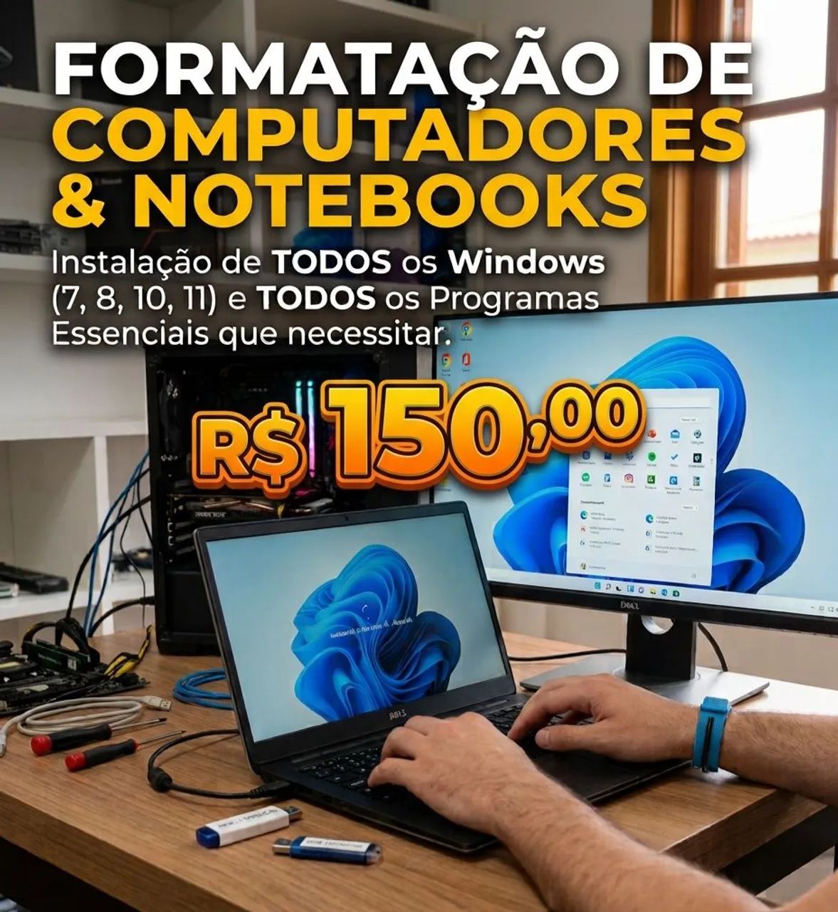Formatação de Computadores e Notebooks