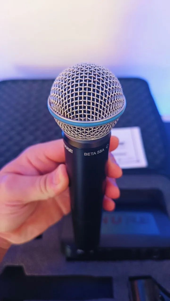Microfone Sem Fio Profissional Shure BLX24/B58 Beta 58A ( J10 584-608MHz ) - Foto 5