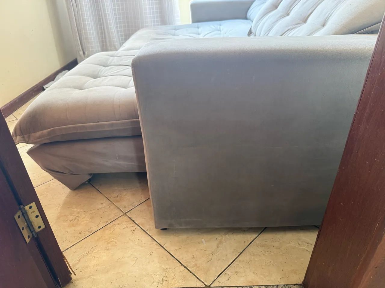Sofá Retrátil e Reclinável - 2,34m | Cinza - Foto 2