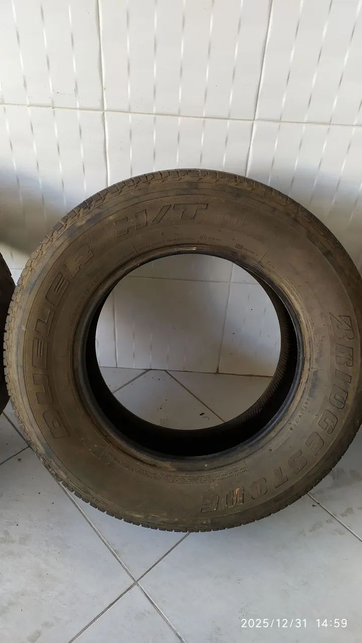 Jogo Pneus Caminhonete Bridgestone 265 65 R17 Aro 17 (mais de meia vida) P/ L200 S10 Hilux - Foto 4