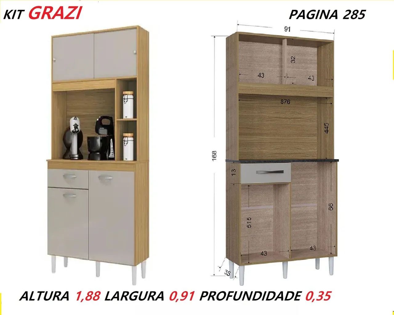 Armário kit 90 cm