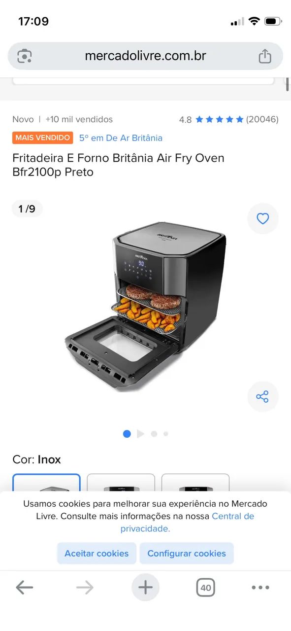 Ar frayer fritadeira moderna  - Foto 4