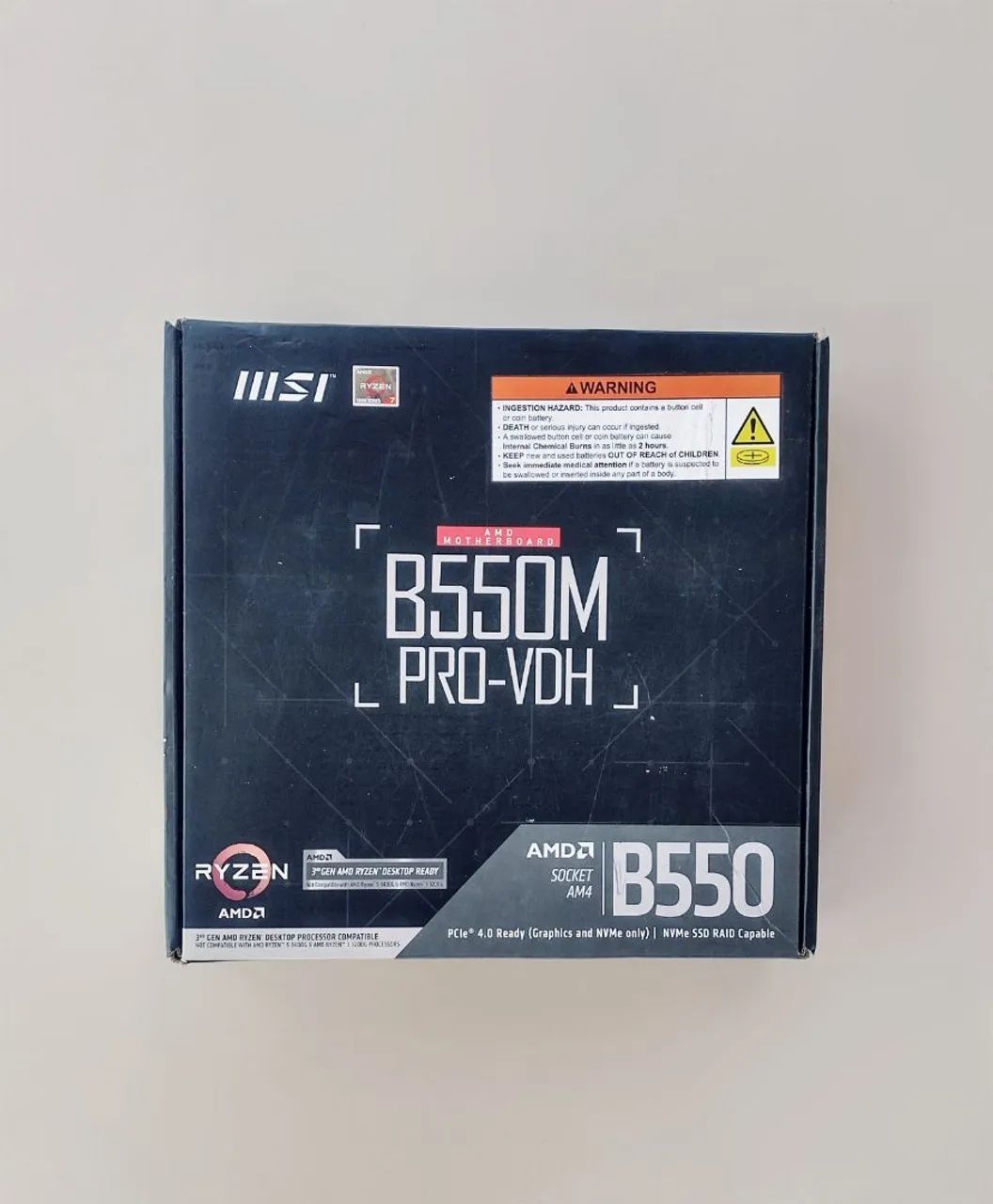 PLACA MÃE b550 vdh msi NOVA