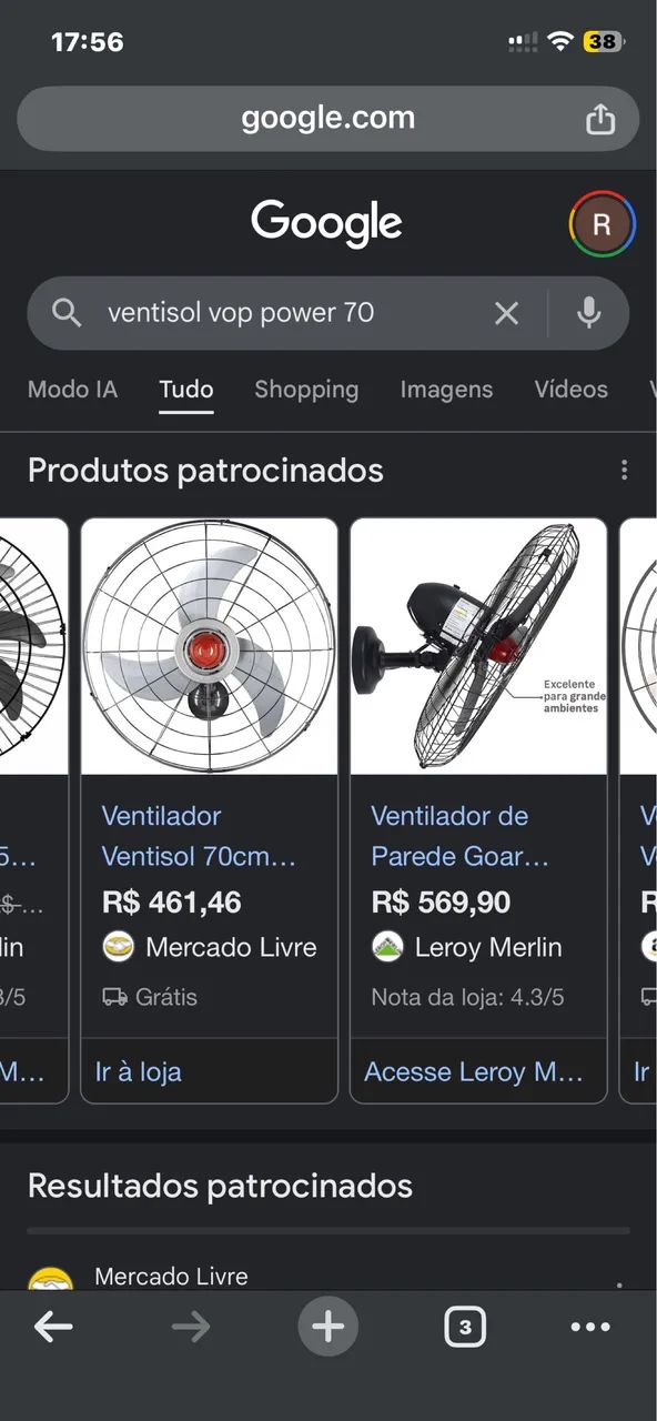 Ventilador de parede 