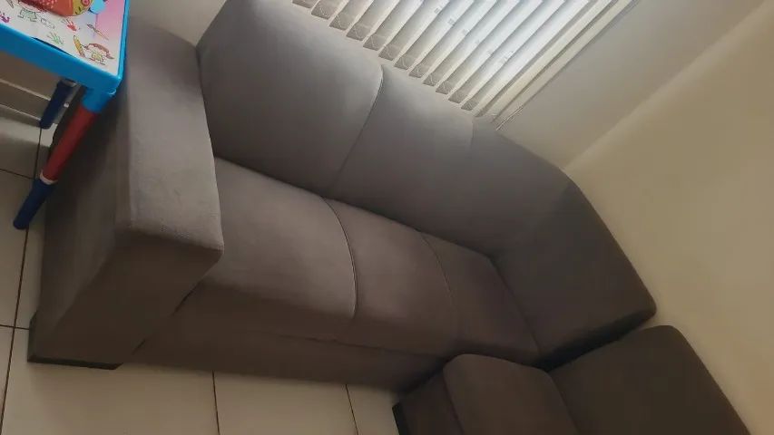SOFA CANTO/ MESINHA - MARROM CLARO ACINZENTADO
