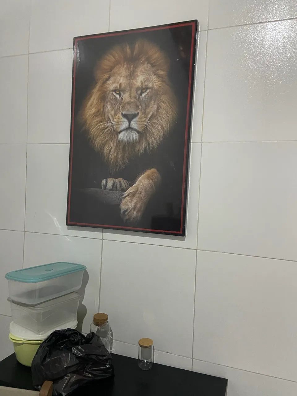 Quadro leão decoração casa parede - Foto 3