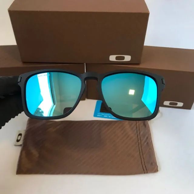 óculos de sol oakley latch squared blue lentes polarizadas - Foto 2
