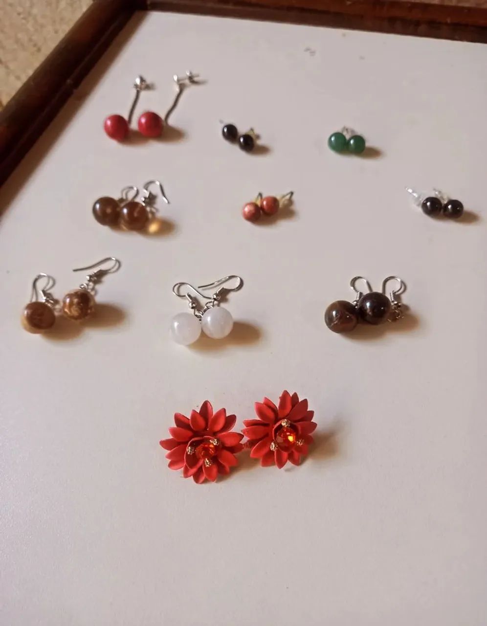 Brinco pedra natural - Foto 2