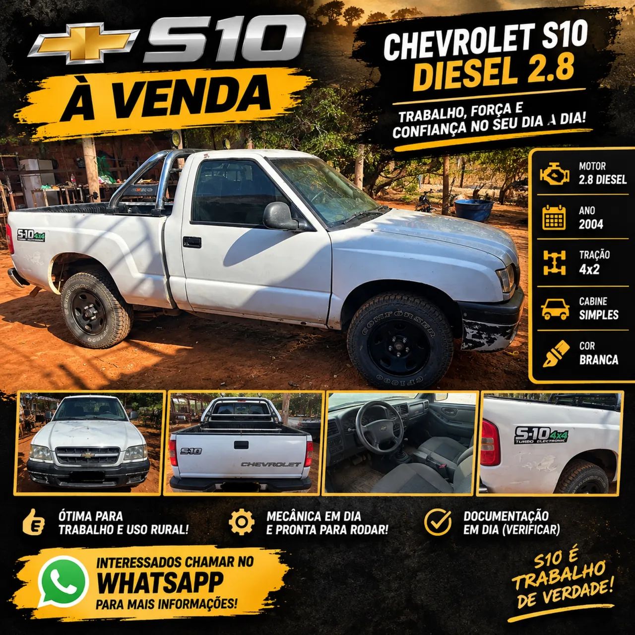 Chevrolet S10 Pick-up 2.8 4X2 Turbo Interc. Dies. 2004
