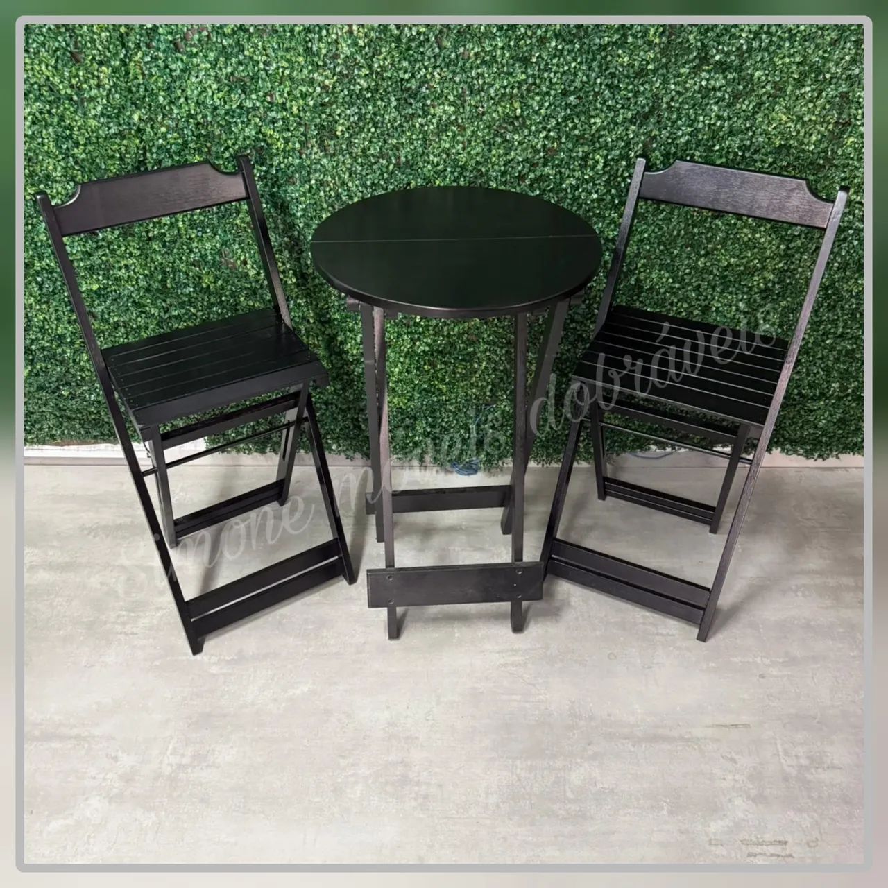 Mesa Bistrô alta dobrável madeira  - Foto 3
