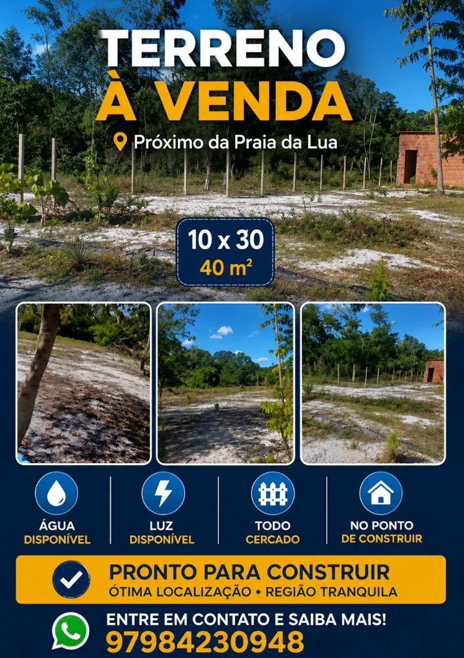Vendo terreno 10por 30 