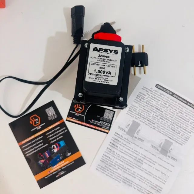Conversor e Voltagem com 1500 VA Bivolt - 220 para 100 e 110 para 220V